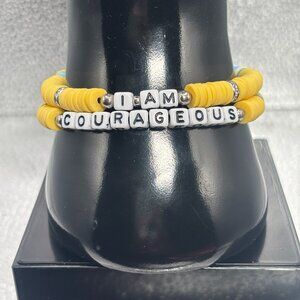 Handmade Affirmation Bracelet Set - Size 7
